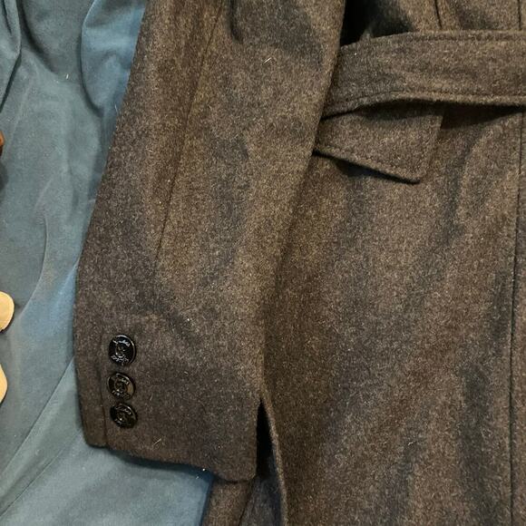 Women's Guess Pea Coat Jacket Long Wool Blend Buttons Preppy Classic Work Large - Picture 11 of 14